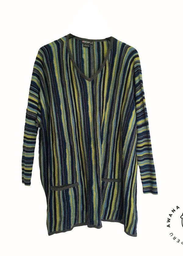Pull Poncho Green & Blue