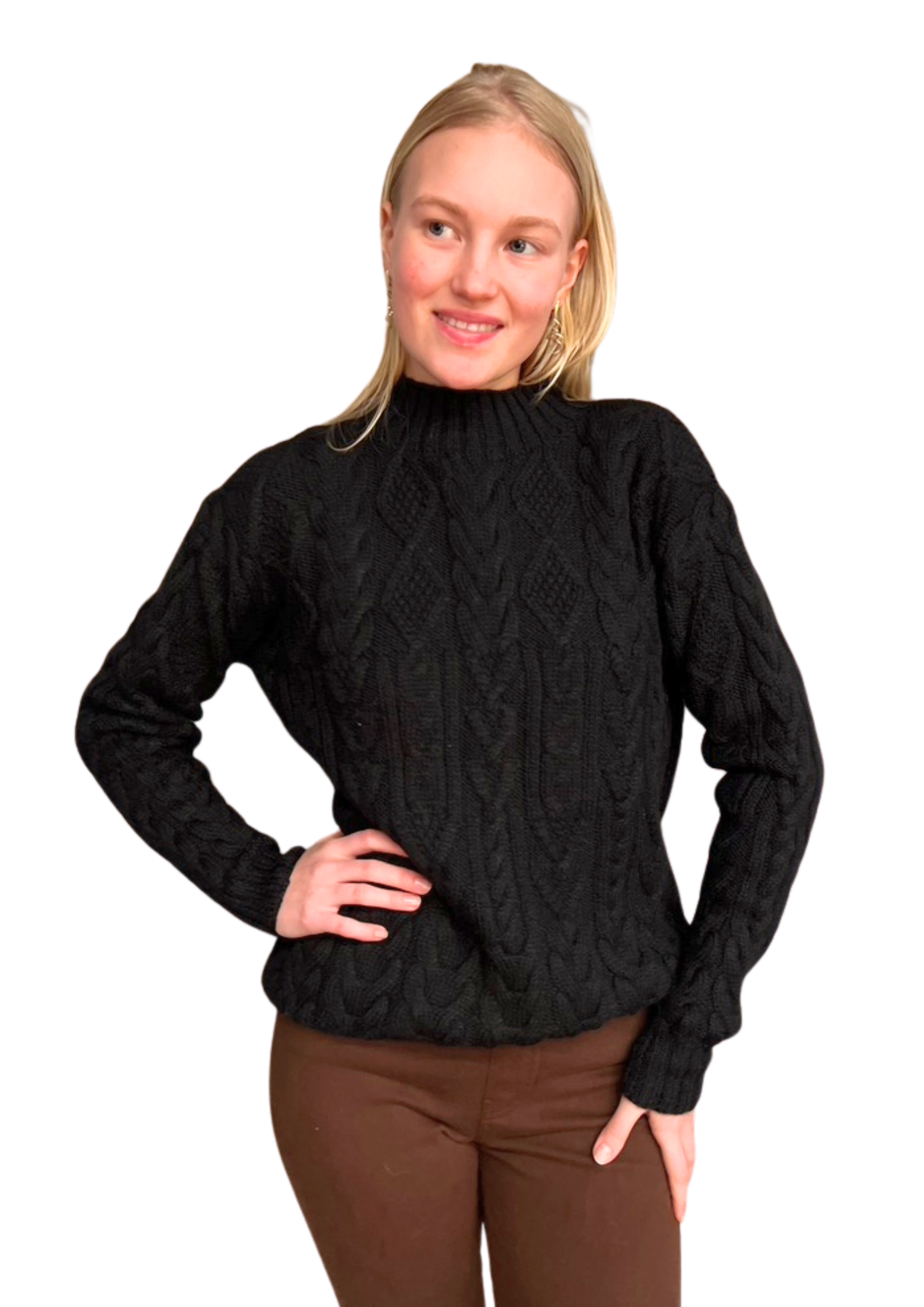 Froggy sweater - Black Hand Made