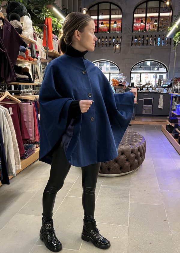 Baby Alpaca Cape Mercedes Blue