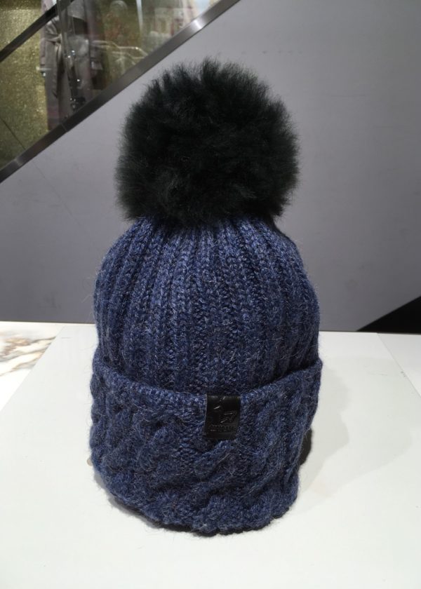 Beanie Blue jean & pompon