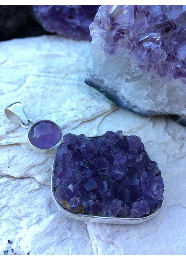 Druzy Amethyst Pendant