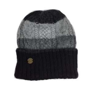 Reversible beanie Black & Gray Lines
