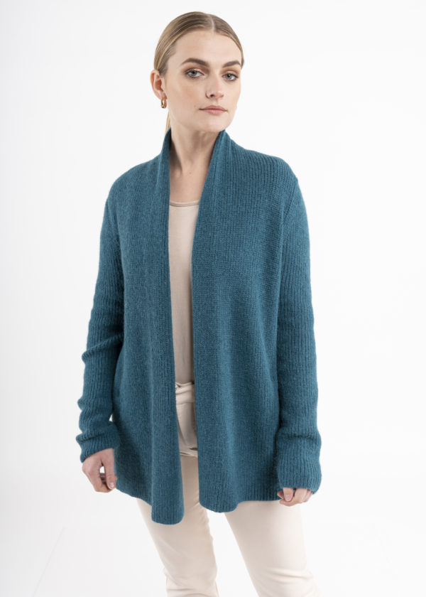 Baby Alpaca Cardigan Turquoise Tulum