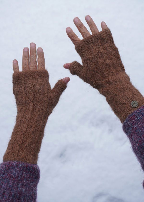 Mittens Andes Camel