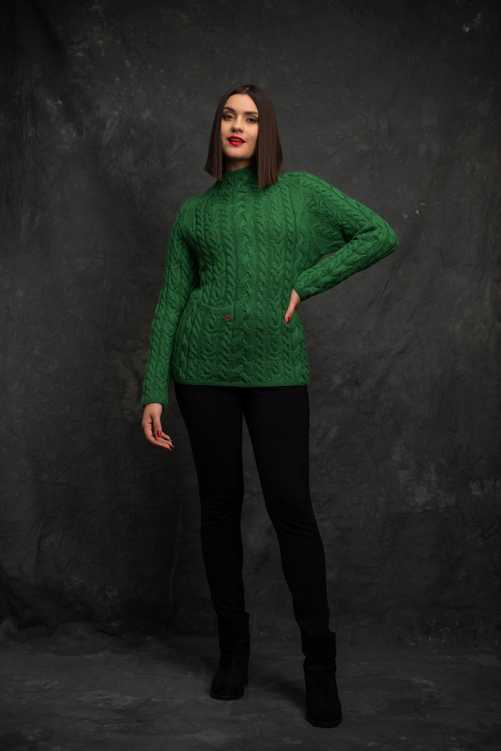 Baby Alpaca HAND MADE Green Ecologist Sweater
