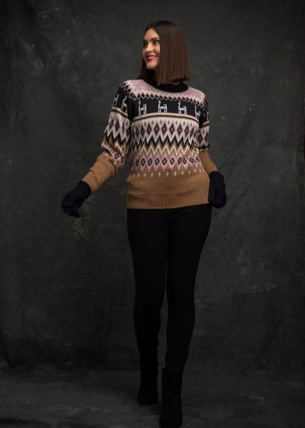 Baby Alpaca Sweater LLAMAS