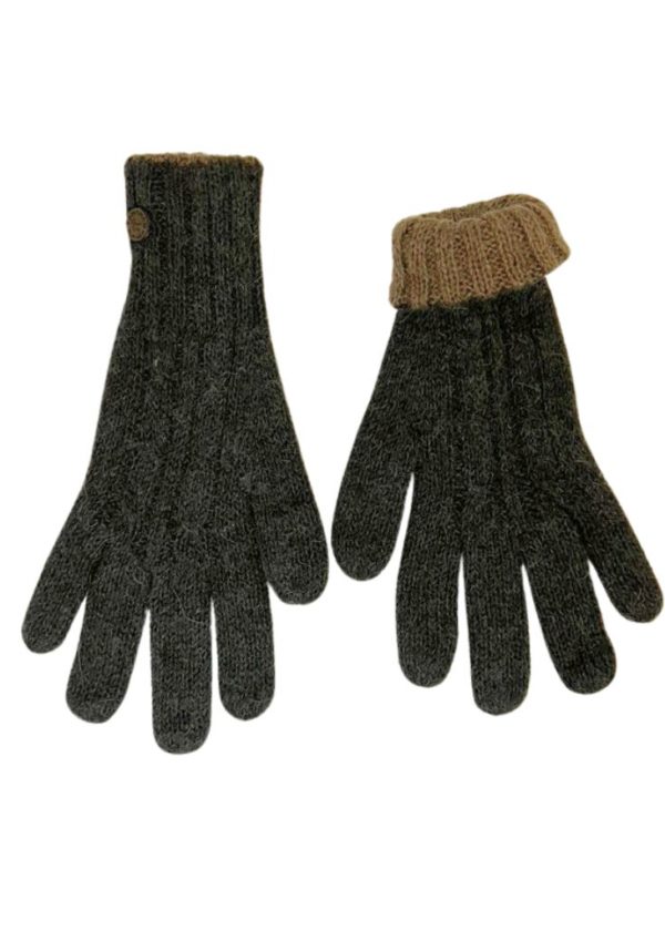 Alpaca Gloves Taupe - Gray