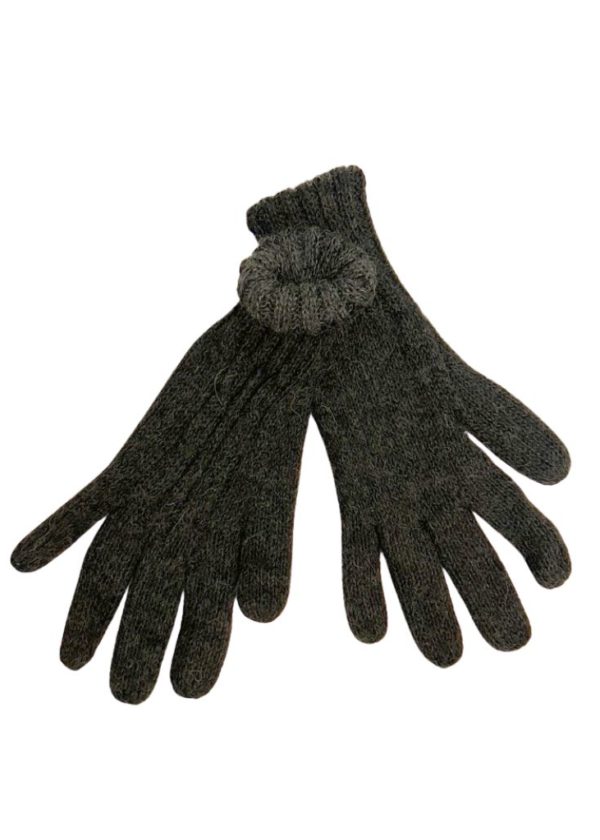Alpaca Gloves Gray Charcoal & Gray