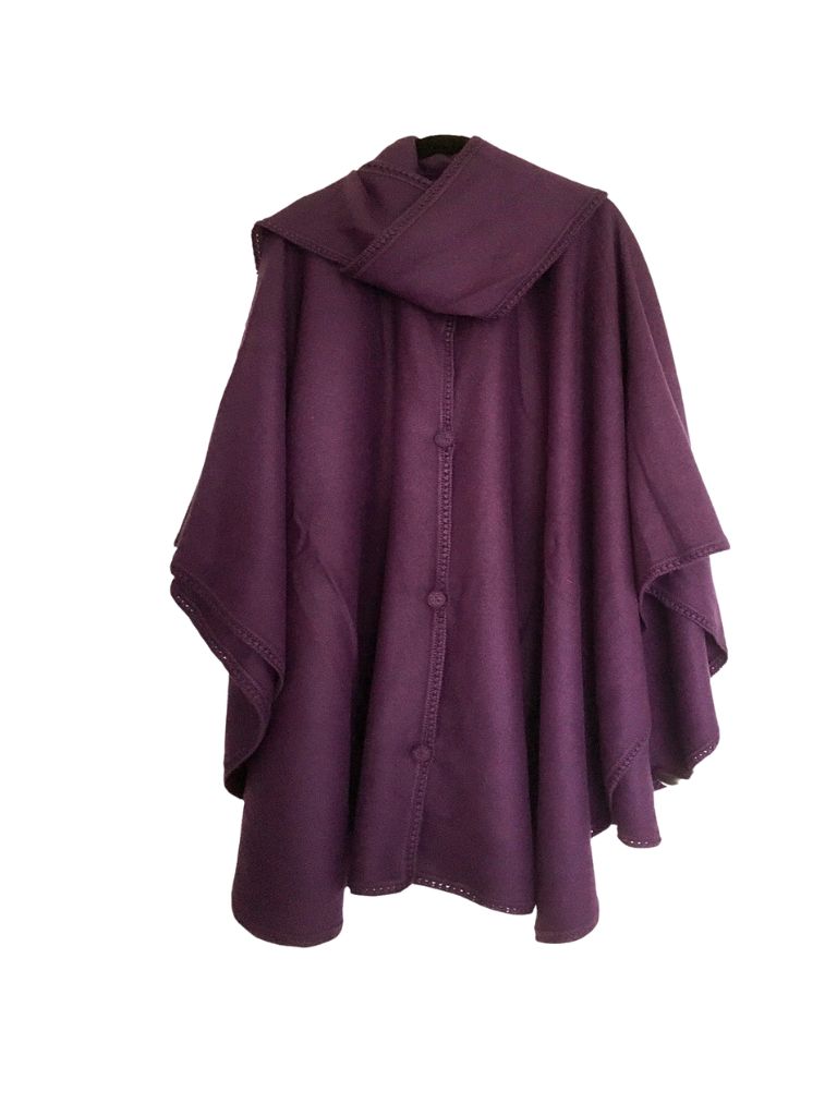 Alpaca Cape Violet with Scarf