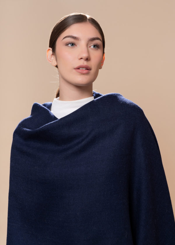 Baby Alpaca Stole Blue night